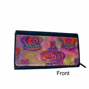 BOGO SALE: Angela Frascone Resin Acrylic Wallet with Royal Crowns